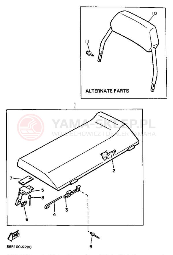 Schemat "siedzenie" do Yamaha VK540 VK540EN