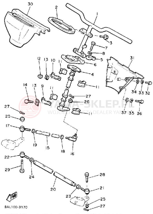 Schemat "Półki zawieszenia" do Yamaha PHAZER II ST PZ480STT