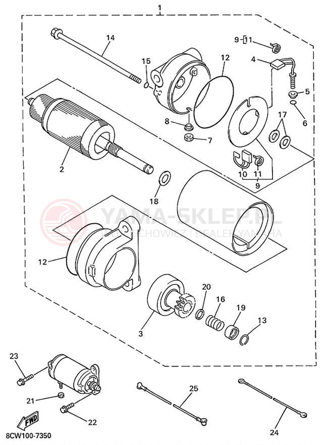 Schemat "rozrusznik" do Yamaha VT500C/VX500ERC