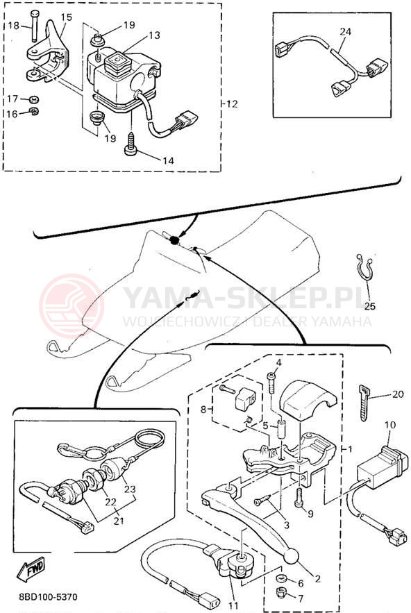 Schemat "układ elektryczny" do Yamaha BRAVO LT BR250TV