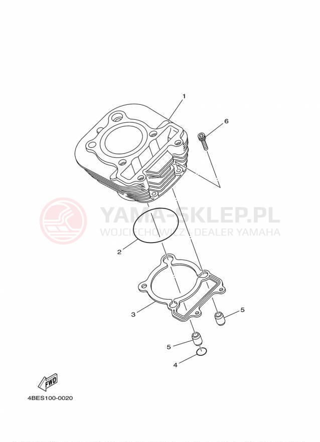 Schemat "cylinder" do Yamaha TTR230 TTR230F