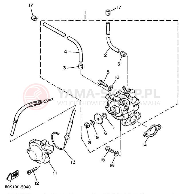 Schemat "Pompa olejowa" do Yamaha VENTURE XL VT480R