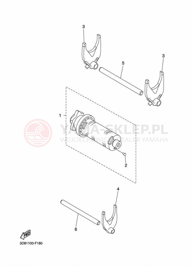 Schemat "Wodziki, automat" do Yamaha V STAR 1300 XVS13AFCS/XVS13AFS