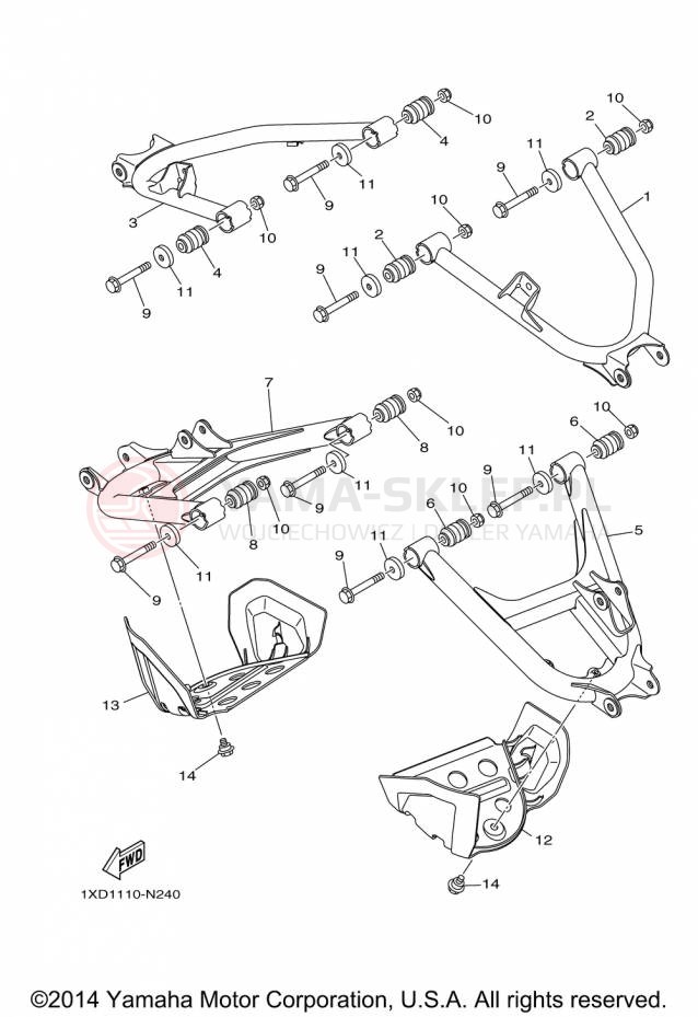 Schemat "wahacz" do Yamaha VIKING YXM700DFL