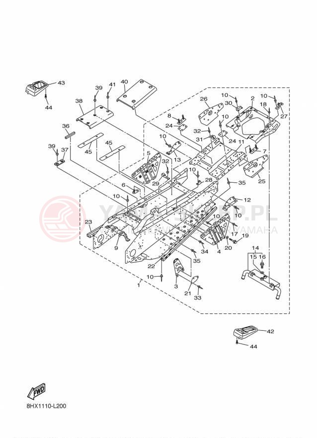 Schemat "rama" do Yamaha RS VENTURE TF RST90PTFFB