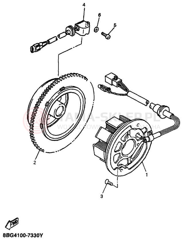 Schemat "prądnica" do Yamaha PHAZER MOUNTAIN LITE PZ480STA