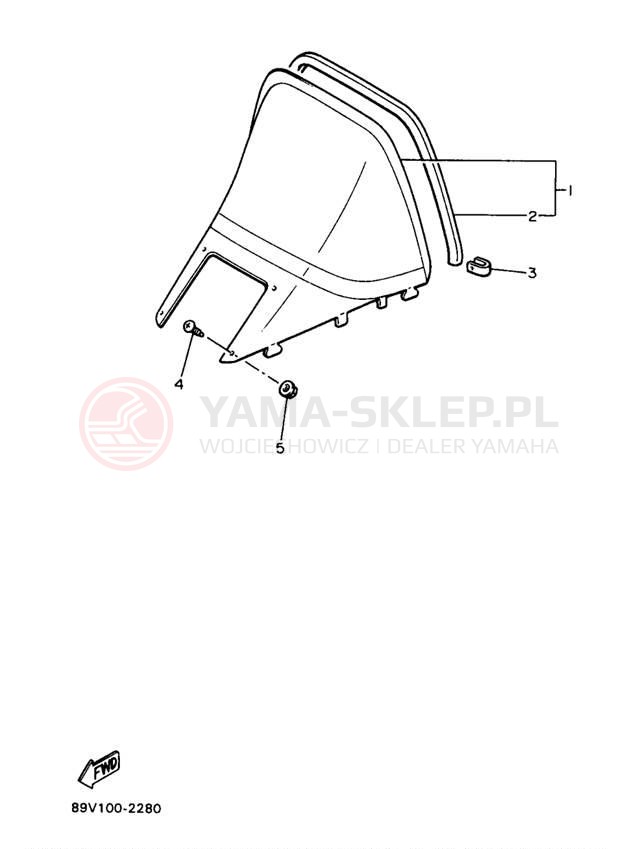 Schemat "Szyba" do Yamaha VENTURE TR VT480TRA