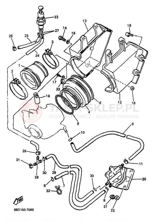 Schemat "Wtrysk paliwa" do Yamaha BRAVO LT BR250TB