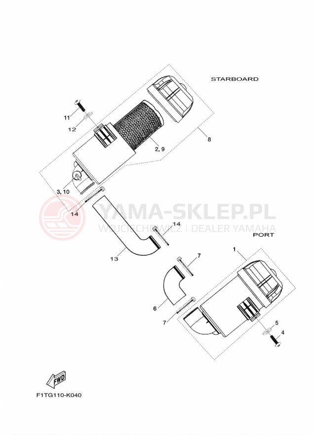 Schemat "Wtrysk paliwa" do Yamaha SX210 LAT1100CP/LAT1100DP