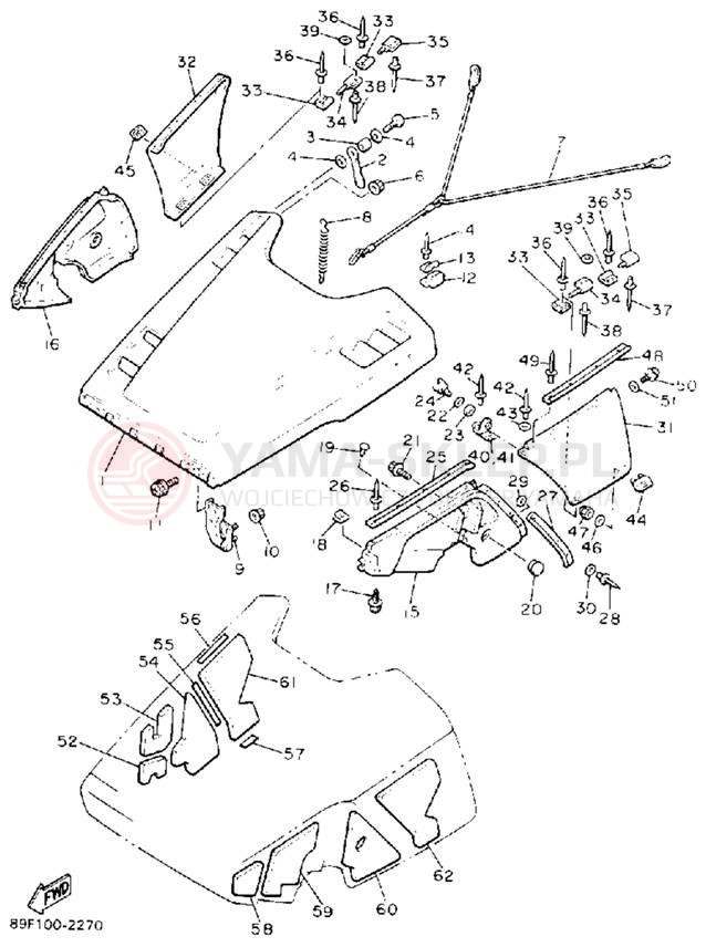 Schemat "Osłony" do Yamaha PHAZER II PZ480S