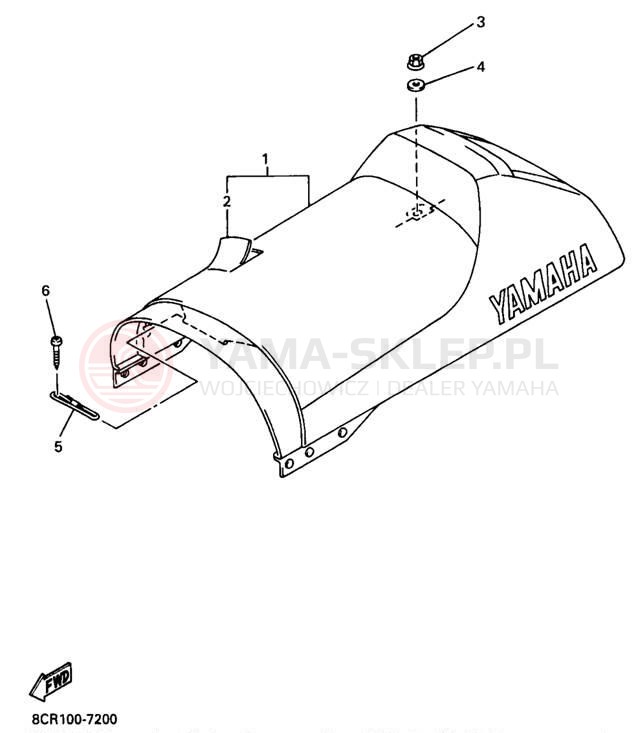 Schemat "siedzenie" do Yamaha VMAX 500 XT VX500XTB
