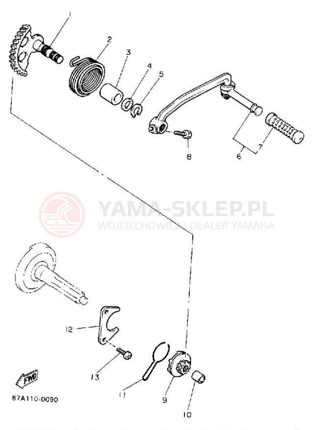 Schemat "rozrusznik" do Yamaha SNOSPORT SV125P