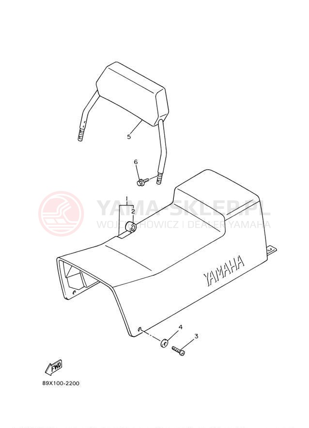 Schemat "siedzenie" do Yamaha ET410TRF
