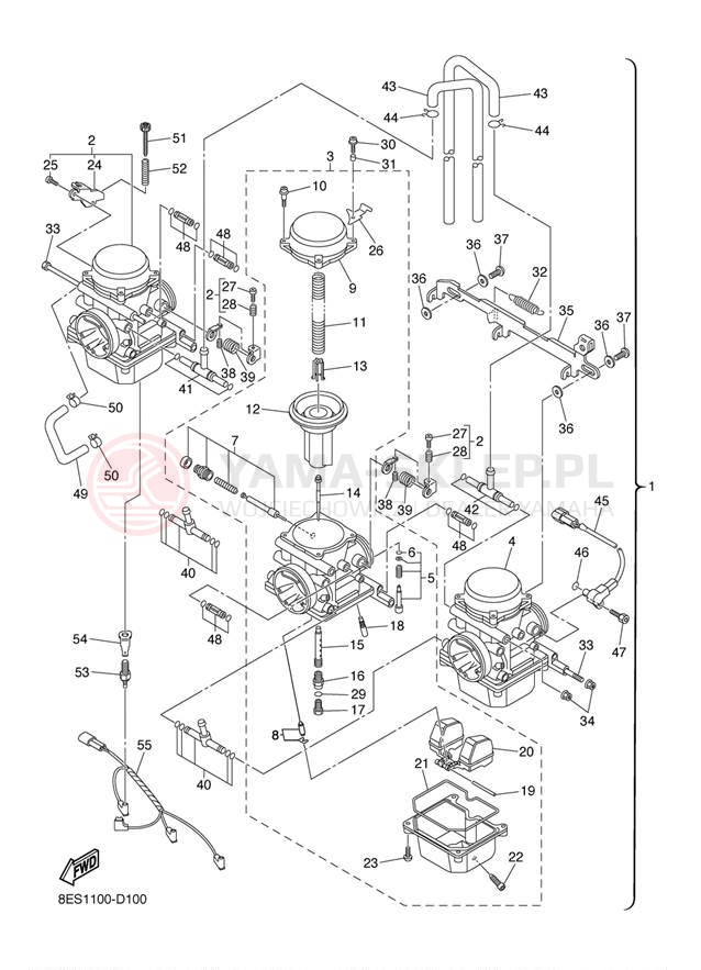 Schemat "Gaźnik" do Yamaha VECTOR GT RS90GTL