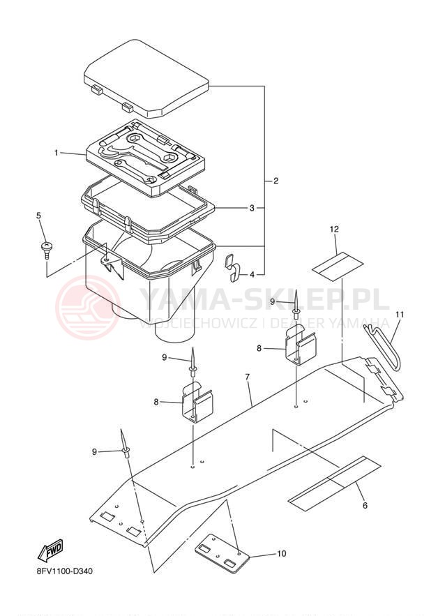 Schemat "GUARD - LUGGAGE BOX" do Yamaha RX-1 ER RX10RK/RX10RSK