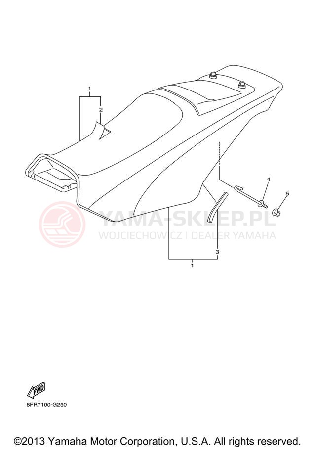 Schemat "siedzenie" do Yamaha APEX RTX RX10RTRXB