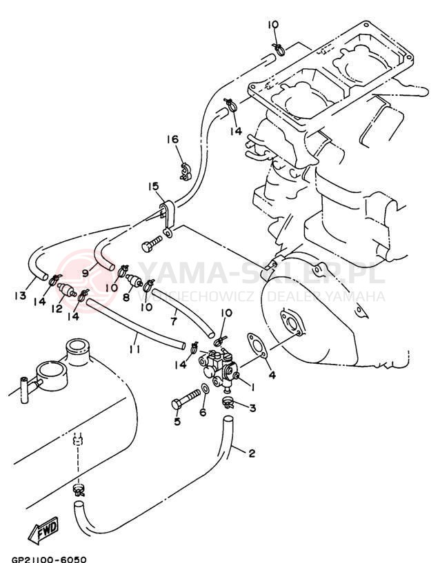 Schemat "Pompa olejowa" do Yamaha WAVE RAIDER 760 RA760U
