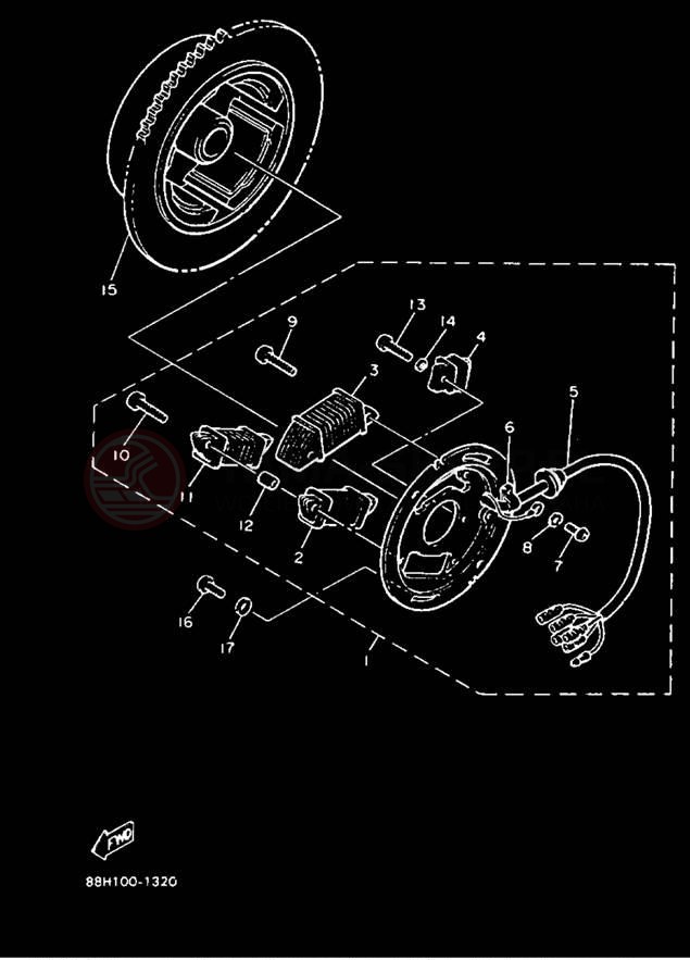 Schemat "prądnica" do Yamaha PHAZER II PZ480R