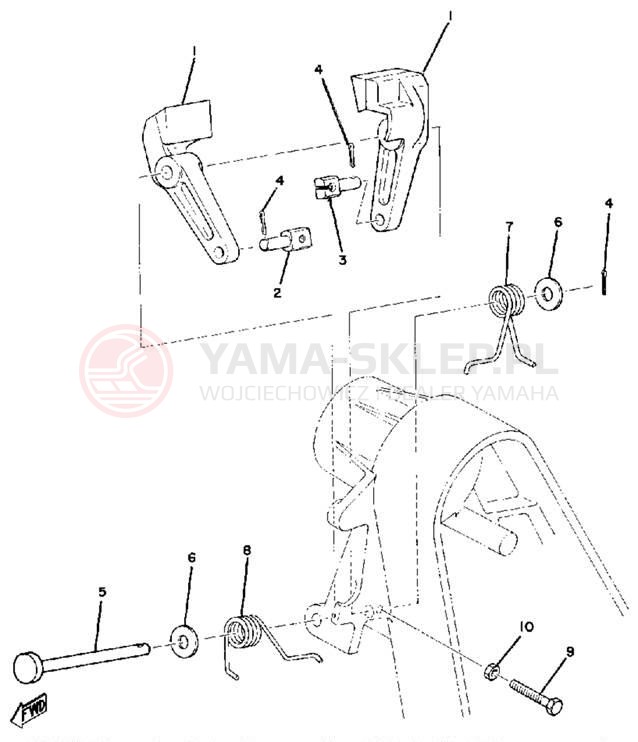 Schemat "hamulec" do Yamaha ET250B
