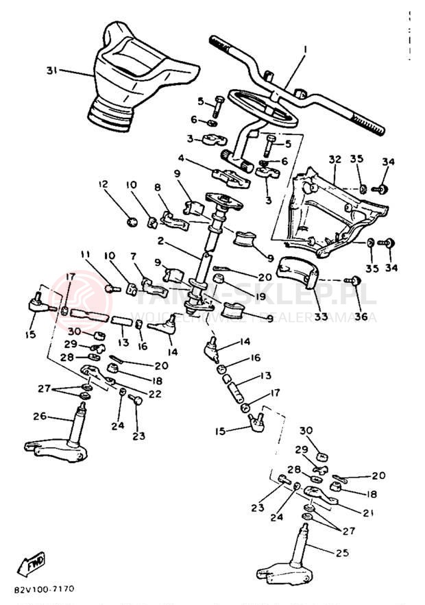 Schemat "Półki zawieszenia" do Yamaha XLV XL540N