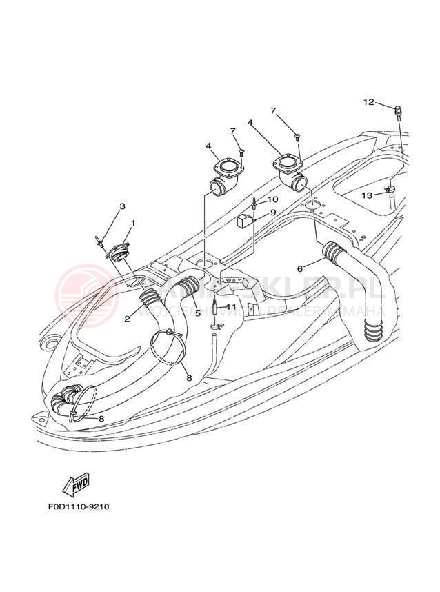 Schemat "odpowietrzenie" do Yamaha XL1200 LTD XA1200Y