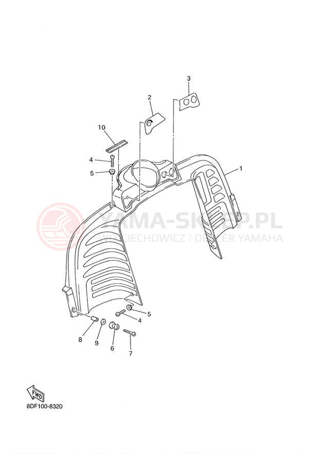 Schemat "INSTRUMENT PANEL" do Yamaha SX500