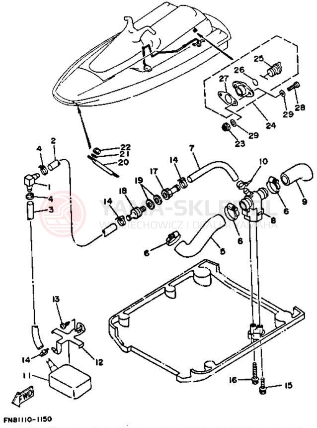 Schemat "HULL & DECK" do Yamaha WRB650Q_61