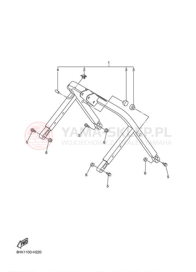 Schemat "STEERING GATE" do Yamaha FX NYTRO XTX FX10XTZW/FX10XTZB
