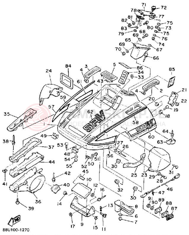 Schemat "Osłony" do Yamaha SR540RSR