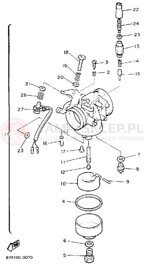 Schemat "Gaźnik" do Yamaha VK540 VK540ER