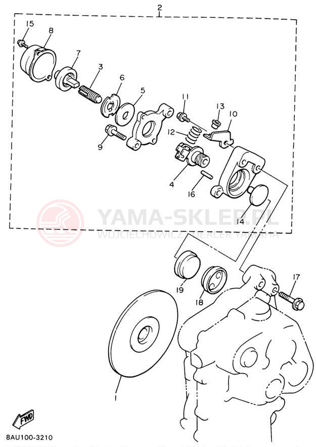 Schemat "hamulec" do Yamaha VK540 II VK540EW