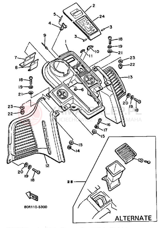 Schemat "INSTRUMENT PANEL" do Yamaha SS440 SS440J