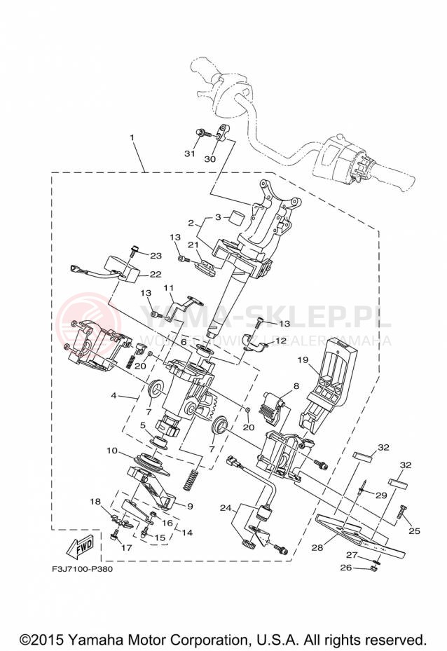 Schemat "Półki zawieszenia" do Yamaha FX CRUISER HO FB1800AP