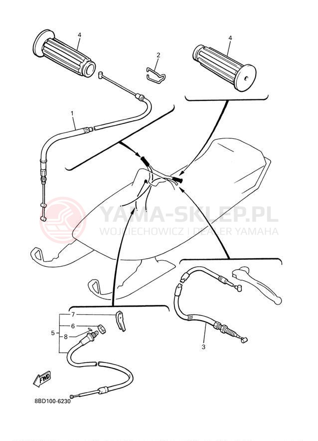 Schemat "Układ chlodzenia" do Yamaha BR250TF