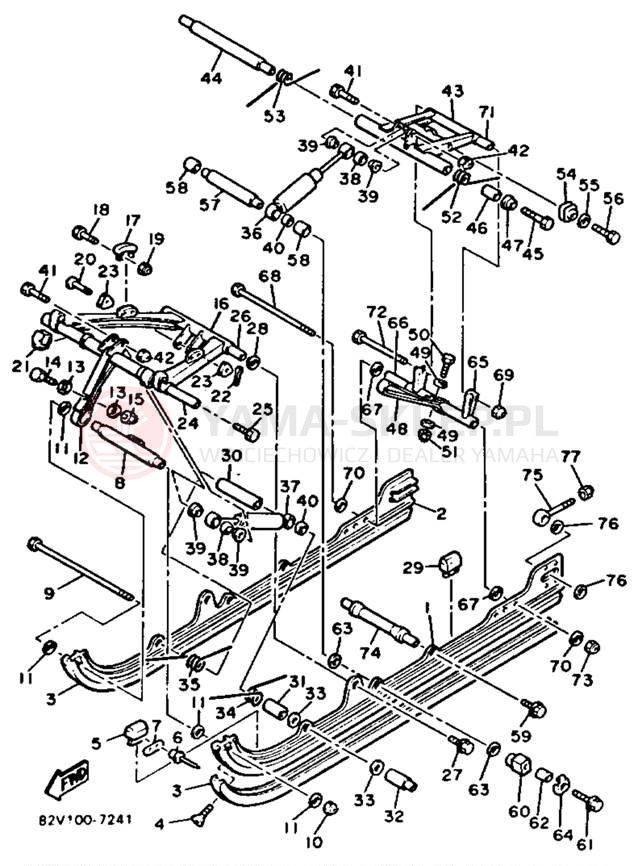 Schemat "Zawieszenie gąsiennicy" do Yamaha XL-V XL540P