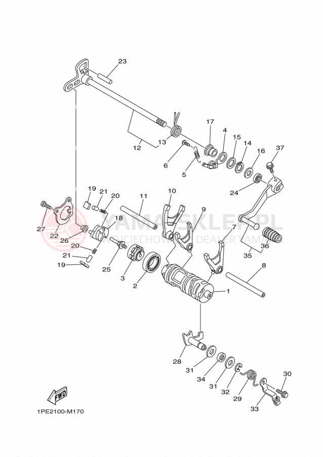 Schemat "Wodziki, automat" do Yamaha RAPTOR 700 YFM700RFL