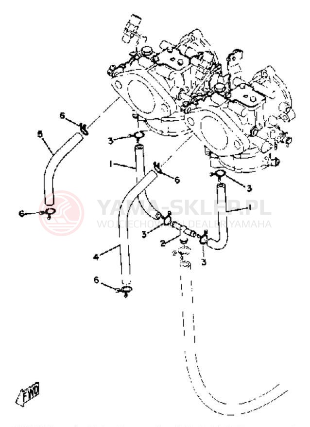 Schemat "PIPING" do Yamaha GPX338F/GPX433F