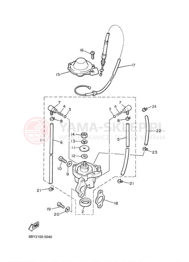 Schemat "Pompa olejowa" do Yamaha ET410TRF