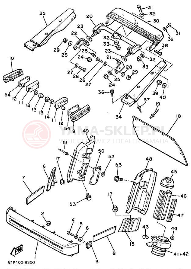 Schemat "zderzak" do Yamaha V-MAX VMX540L