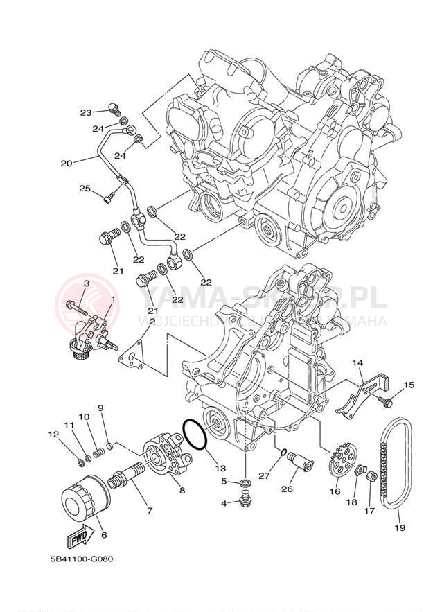 Schemat "Pompa olejowa" do Yamaha YXR7FSPD