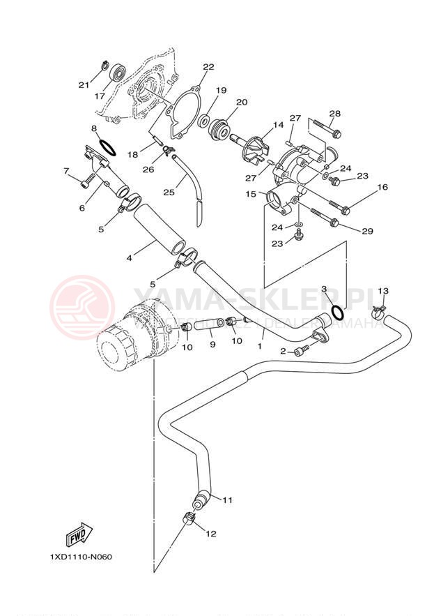 Schemat "Pompa wody" do Yamaha VIKING 700 YXM700DER