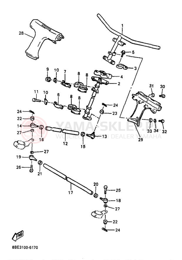 Schemat "Półki zawieszenia" do Yamaha OVATION LE CS340EB
