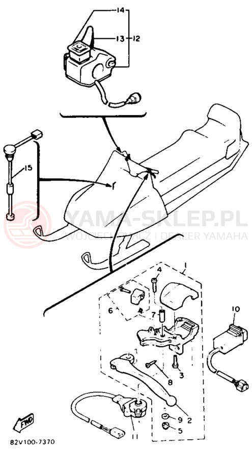 Schemat "układ elektryczny" do Yamaha XLV XL540N