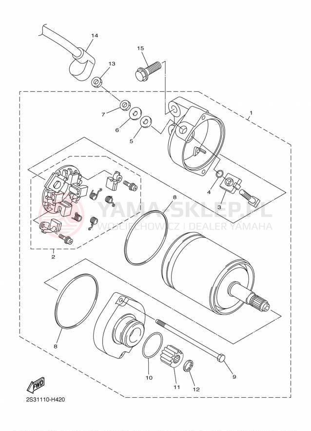Schemat "rozrusznik" do Yamaha VMAX VMX17FCR/VMX17FR