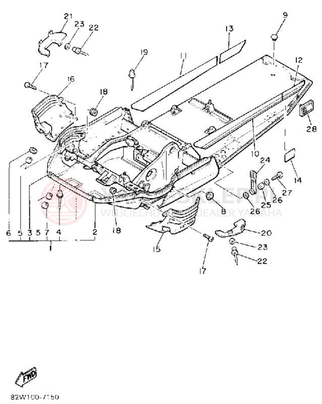 Schemat "rama" do Yamaha SRV SR540L