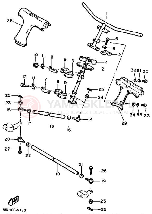Schemat "Półki zawieszenia" do Yamaha OVATION CS340N