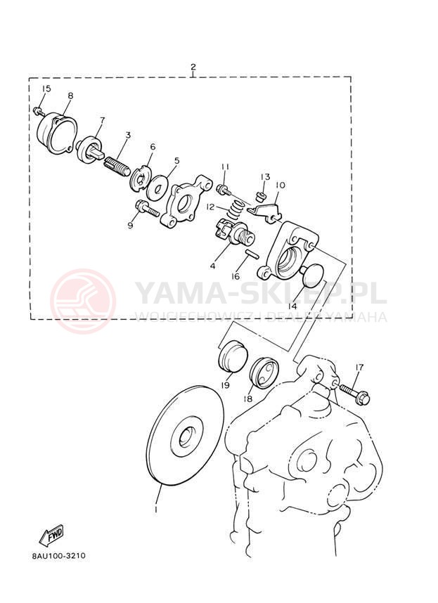 Schemat "hamulec" do Yamaha VK 540 III VK540EH