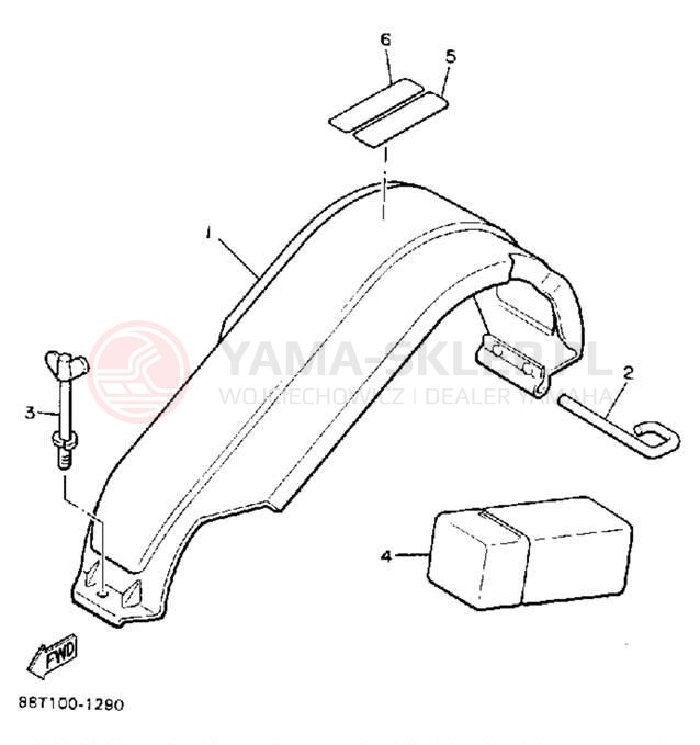 Schemat "GUARD - LUGGAGE BOX" do Yamaha VENTURE XL VT480R