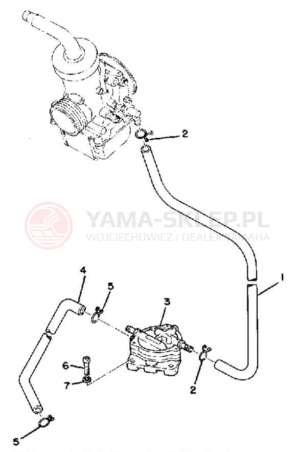 Schemat "PIPING" do Yamaha EX340A/EX440A