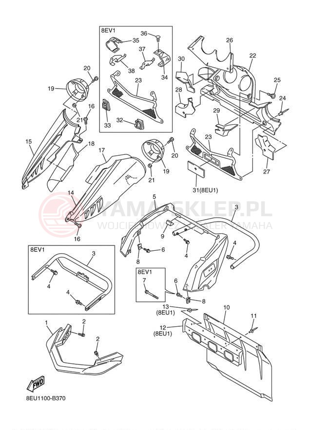 Schemat "zderzak" do Yamaha RX-1 LE RX10SH/RX10MSH